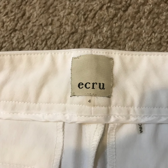 Ecru Women's White Crop Pants, Size 4 - Picture 7 of 7